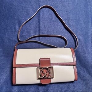 Valentino Elegant Cream and Brown Shoulder Bag